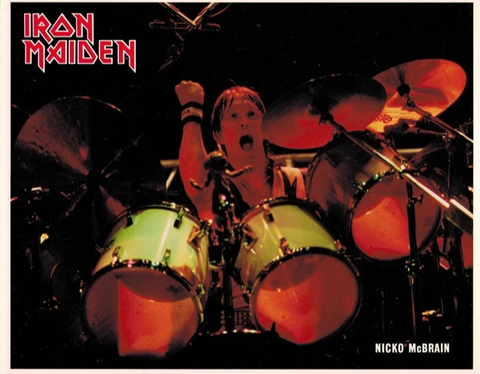Iron Maiden - 8 x 10 Photo - Nicko McBrain-Vintage-Licensed