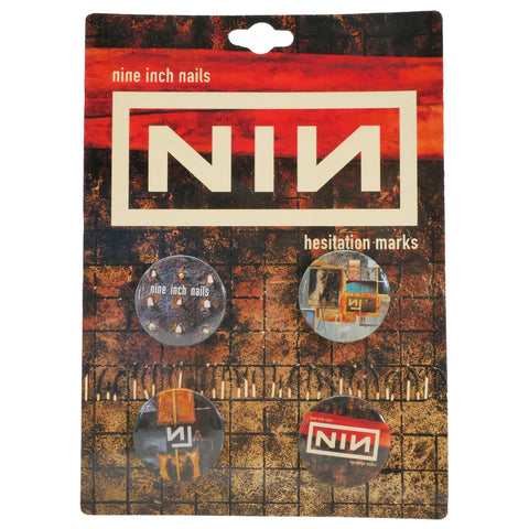 Nine Inch Nails - Hesitation Marks Pinback Style Button Badge Set