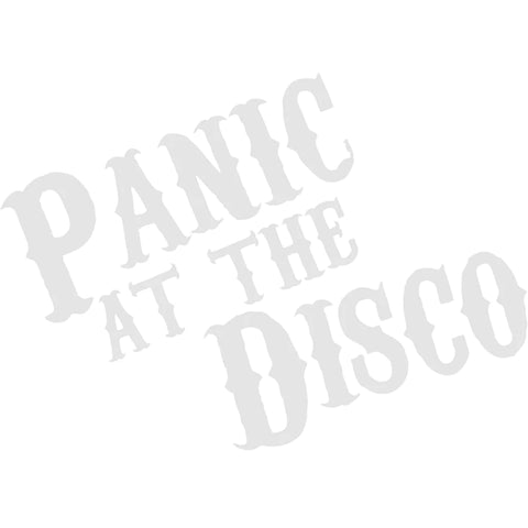 Panic At The Disco - Vinyl Cut Logo (White) Peel & Rub - Sticker