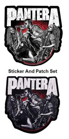 Pantera-Sticker And Set Patch Set-Band Photo Logo-Collector's-Licensed New