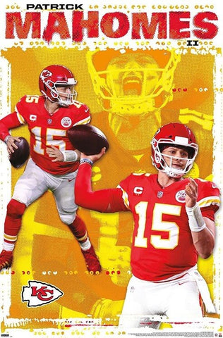 Patrick Mahomes- Poster-Quarterback- Chiefs-Wall-Licensed-New In Plastic-Rolled