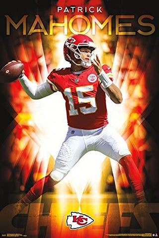 Patrick Mahomes- Poster-QB- Chiefs-Wall-Licensed-New In Plastic-Rolled