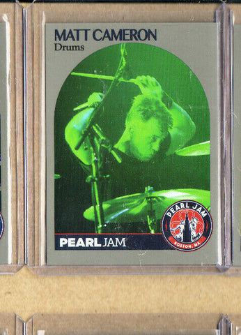 Pearl Jam-Trading Card-Matt Cameron-2018 Boston-Green Live-Licensed-Authentic