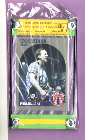 Pearl Jam-Eddie Vedder-2018 Chicago IL Live Trading Card-Graded Card-RMU-9.0-MT