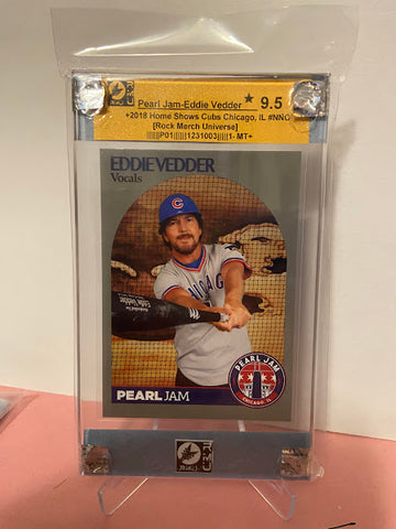 Pearl Jam-Eddie Vedder-2018 Chicago Cubs Card-Graded Card-RMU-9.5-MT+-1231003