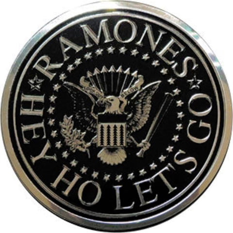 Ramones - Metal Emblem - Seal Logo - Adhesive Stick On Back