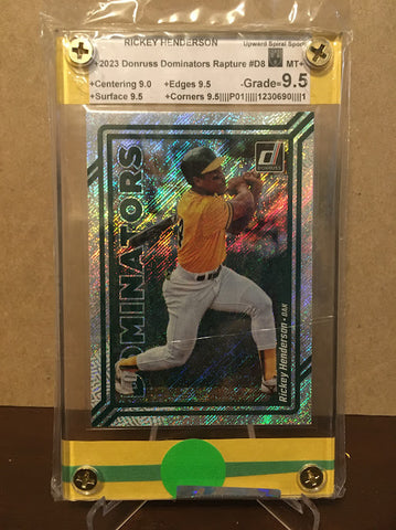 Rickey Henderson-2023 Donruss Dom Rapture-#8-Graded Card-9.5-MT+-A's-USS_1230690