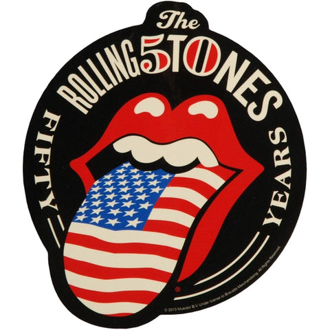 Rolling Stones - Sticker - USA Tongue Logo [5 x 4.25 inches] Sticker