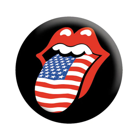 Rolling Stones - Button Badge USA Tongue-Collector's Pin