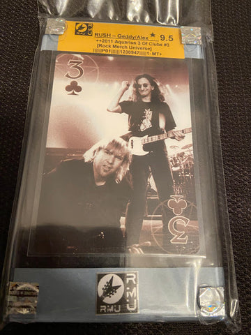 RUSH-Geddy Lee-Alex-2011 Aquarius 3 Of Club-Trading Card-Graded Card-RMU-9.5-MT+