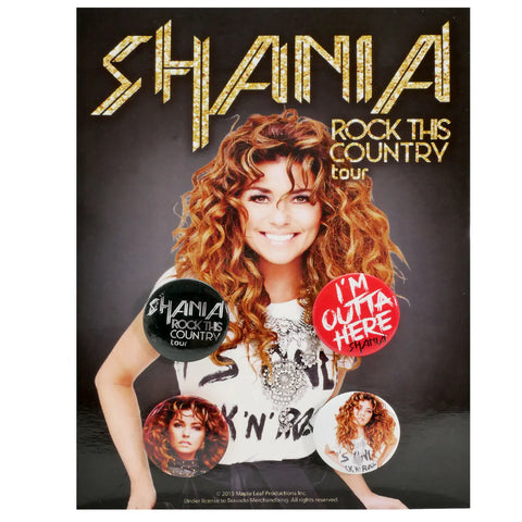 Shania Twain - Button Badge Set