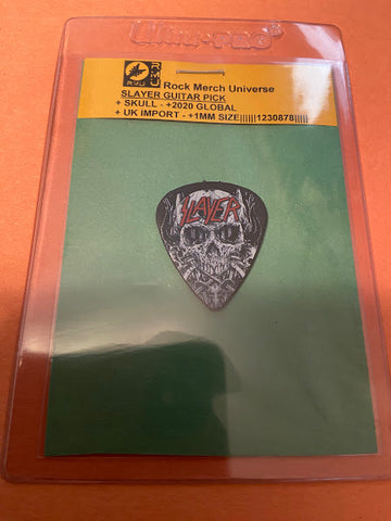 Slayer-Guitar Pick-UK Import-Skull-Labeled_Licensed-New In UltraPro Holder