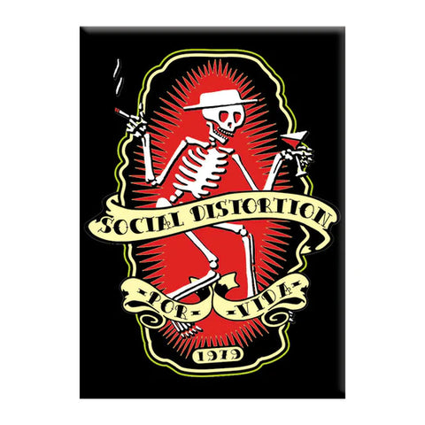 Social Distortion-Magnet-Logo-Skelli-Fridge-Locker-Collector's