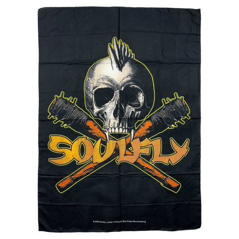 Soulfly-Flag-Textile Poster-Skull Logo Flag