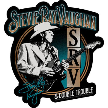 Stevie Ray Vaughan - Sticker-Circle Logo- Sticker