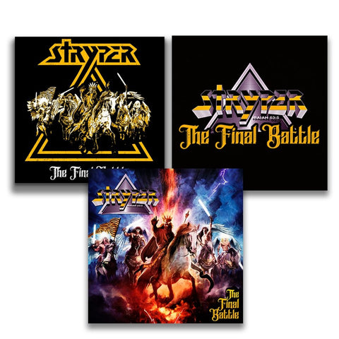 Stryper - 3 Sticker Set- Final Battle Cover Art-Horsemen-3.5 Inch