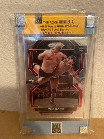 The Rock-2022 WWE Panini PRIZM-#191-Graded Card-9.0-MT-USS_1230926