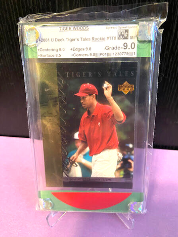 Tiger Woods-2001 Upper Deck TT Rookie-#TT8-Graded Card-9.0-MT-Golf-USS_1230779