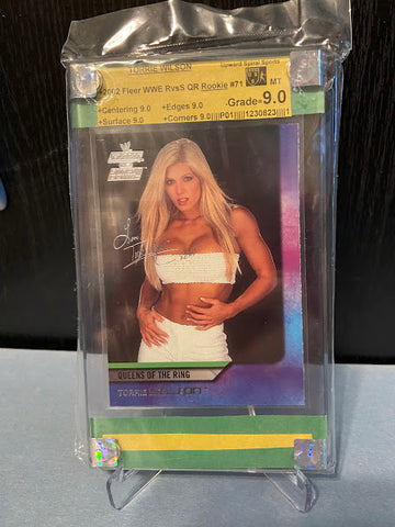 Torrie Wilson-2002 Fleer WWE RvsS QR Rookie-#71-Graded Card-9.0-MT-USS_1230823