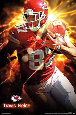 Travis Kelce-Wall Poster-Chiefs-Rolled-Sealed-New In Plastic-Approx. 22x34-NFL