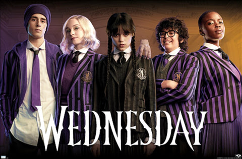 Wednesday- Poster -Group-Addams Family-Licensed-Rolled-22x34