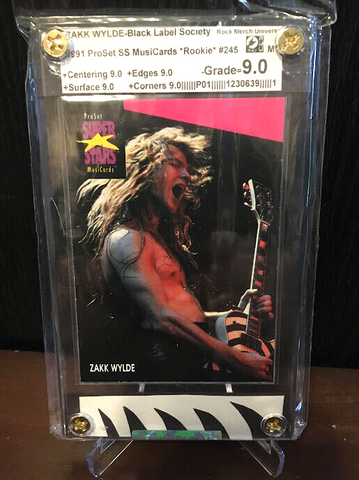 Zakk Wylde-Black Label Society-1991 ProSet Rookie-Graded Card-RMU-9.0- Rock Merch Universe Zakk Wylde-Black Label Society-1991 ProSet Rookie-Graded Card-RMU-9.0- Rock Merch Universe