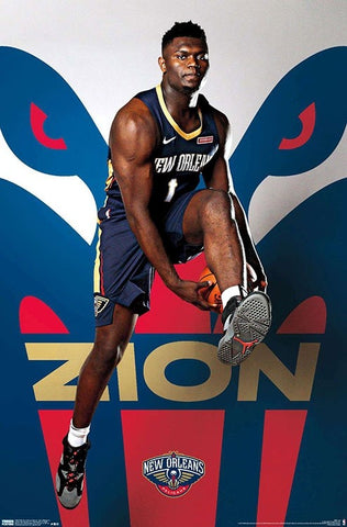 Zion Williamson-Wall Poster-Pelicans-Rolled-Sealed-New-InPlastic-Approx22x34-NBA