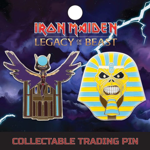 Iron Maiden - Pharaoh And Aset - Lapel Pin Badge Set