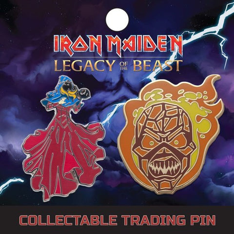 Iron Maiden - Clairvoyant And Wicker Man - Lapel Pin Badge Set