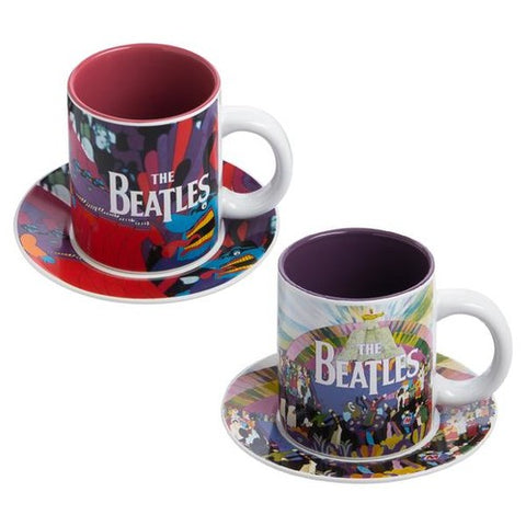 The Beatles - Yellow Submarine 4 Pc. - 2 Mugs And 2 Saucers Set