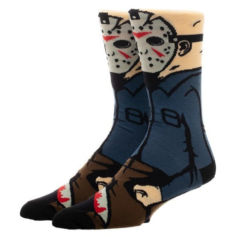 Friday The 13th - Jason Character - Crew Men's 10-13 - 1 Pair - Socks