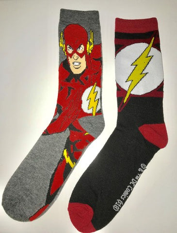 The Flash - Casual Crew - Unisex Men's 6-12 - 2 Pair 2PK - Socks