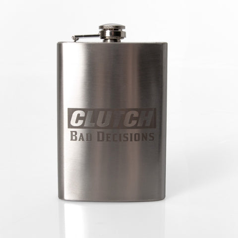 Clutch - Bad Decisions Logo Flask