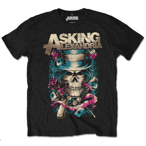 Asking Alexandria - Hat Skull T-Shirt (UK Import)