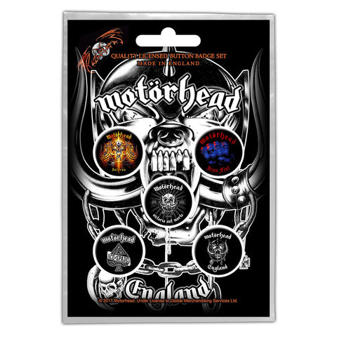 Motorhead - England - Button Badge Set - UK Import