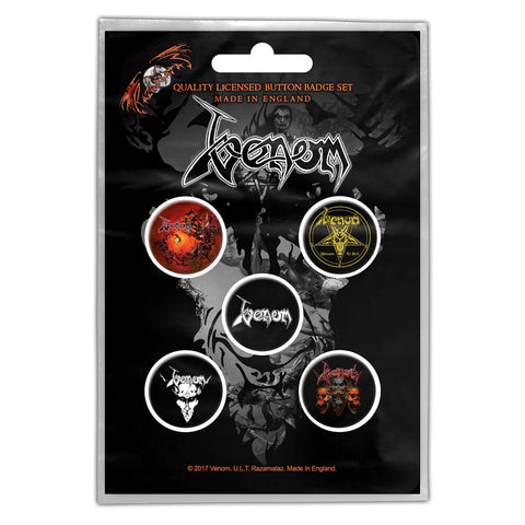 Venom - Black Metal Button Badge Pack (UK Import)