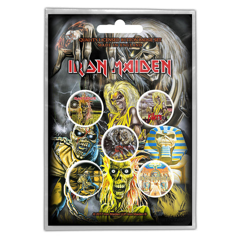 Iron Maiden - Early Albums - Button Badge Set - UK Import