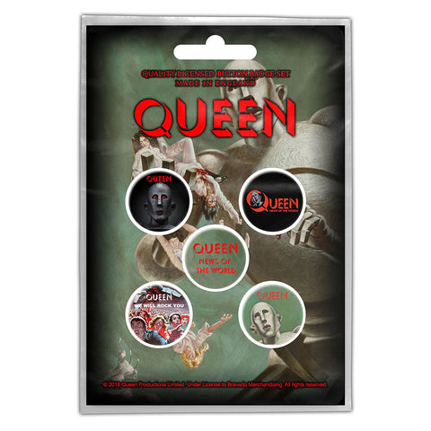 Queen - News Of The World - Button Badge Set - UK Import