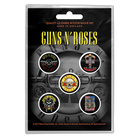 Guns N Roses - Bullet Logo - Button Badge Set - UK Import