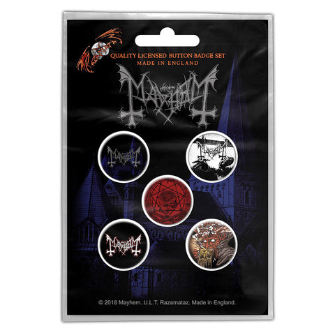 Mayhem - De Mysteriis Dom Sathanas - Button Badge Set - UK Import
