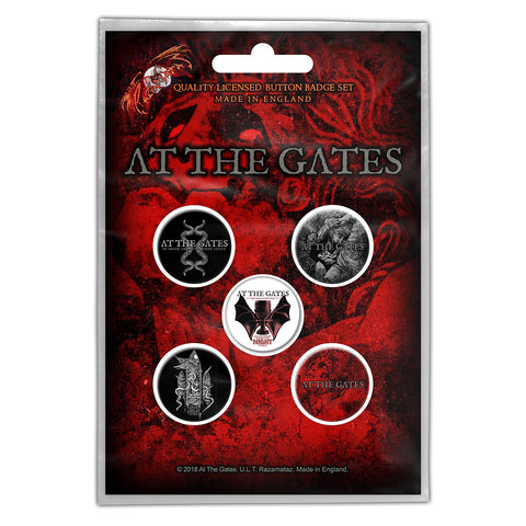 At The Gates - Drink From Night Itself - Button Badge Set - Logos - UK Import