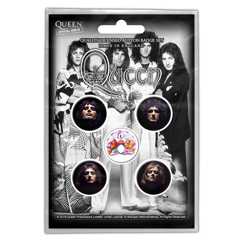 Queen - Faces - Button Badge Set - UK Import