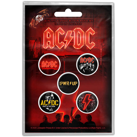 AC/DC - Button Badge Set - PWR-UP - UK Import