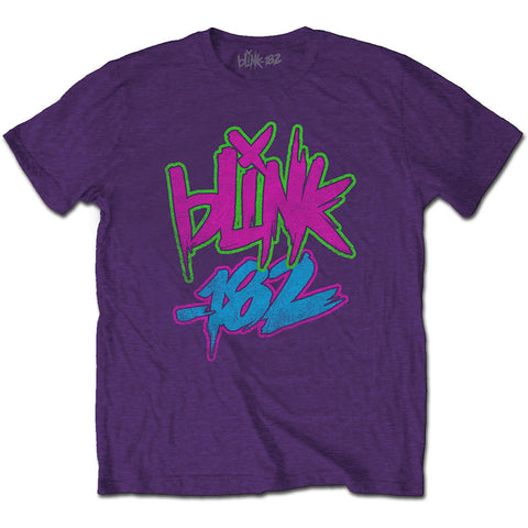 Blink-182 - Purple Neon Logo T-Shirt (UK Import)
