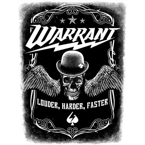 Warrant - Louder Harder Faster Back Patch (UK Import)