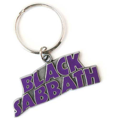 Black Sabbath - Metal Purple Logo Keychain (UK Import)