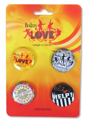 The Beatles - 4 Button Set
