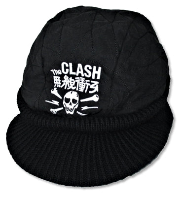 The Clash - Skull And Crossbones Billed Beanie Hat