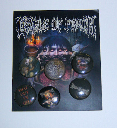 Cradle Of Filth - 6 Button Set Pack