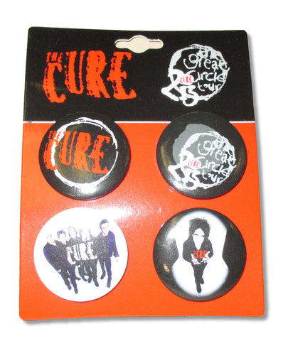 The Cure - 4 Piece Button Set